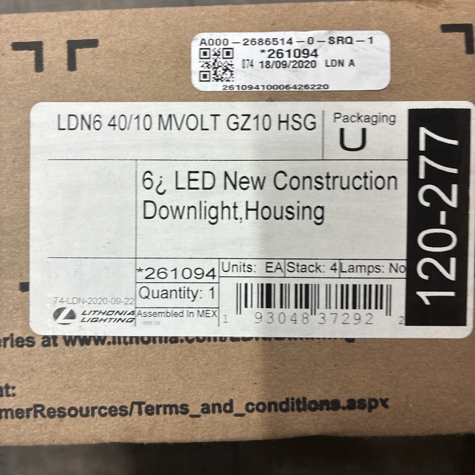 Lithonia Lighting LDN6 40/10 MVOLT 6" LED New Construction Downlight Housing Nicholls Resale (872) - Image 4