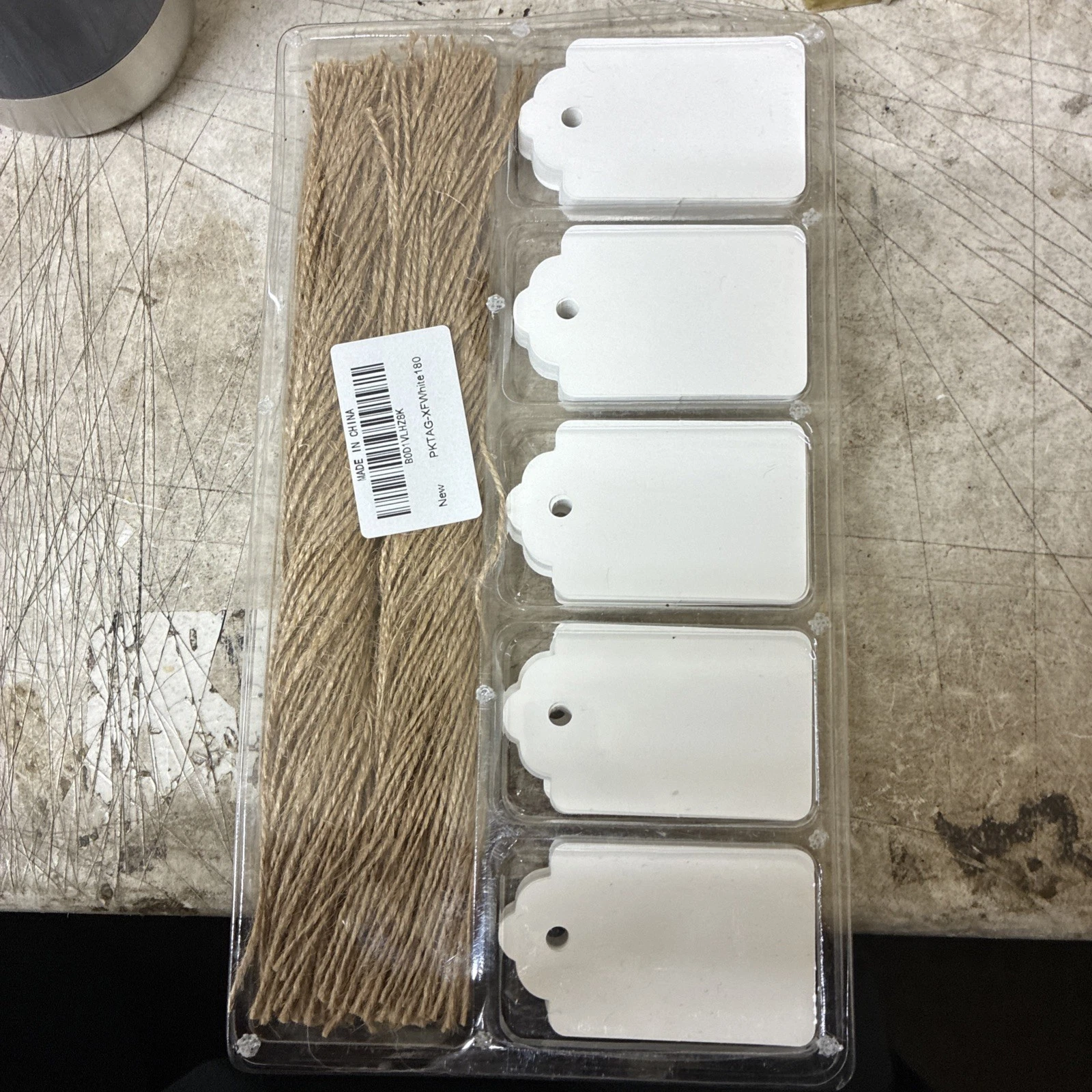 Paper Tags, 360 PCS White Craft Gift Tags with Precut Jute Twine 2 Packs - Image 3