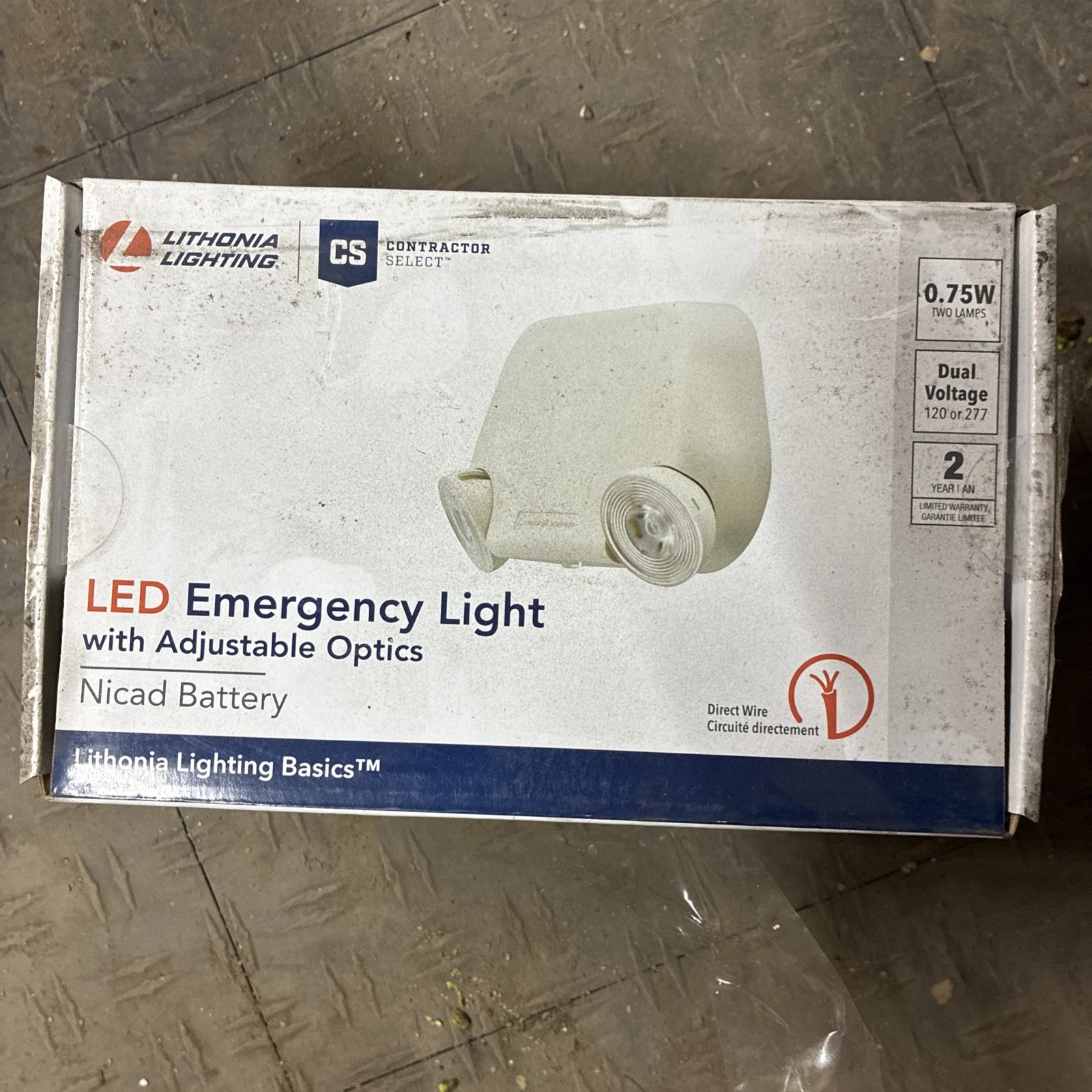 NEW Lithonia Lighting Led Hardwired Small Emergency Light 263X1T