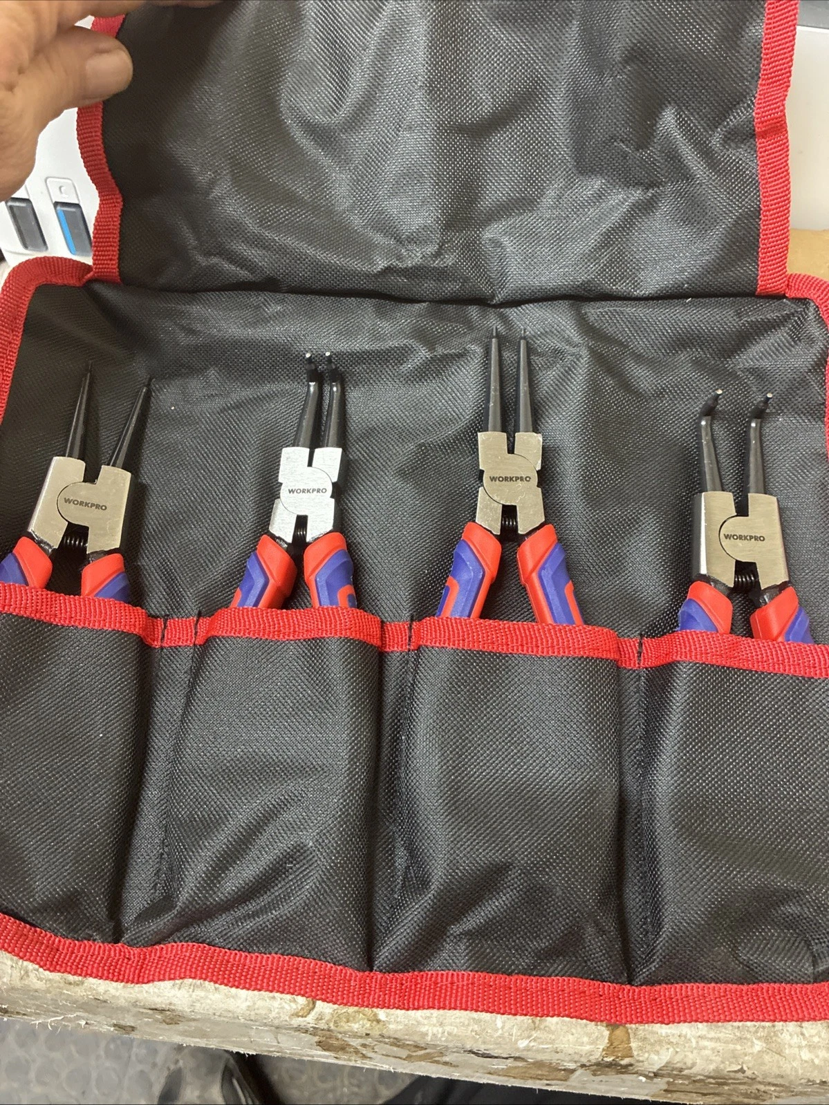 WORKPRO 4PCS 7" Snap Ring Pliers Set Heavy Duty Internal/External Circlip Pliers - Image 2