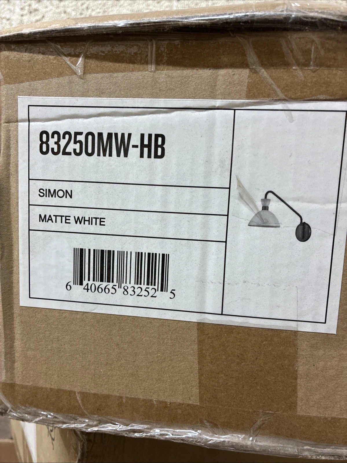 Lark Simon 1 Light Wall Sconce, Matte White/Heritage Brass accents - 83250MW-HB - Image 3