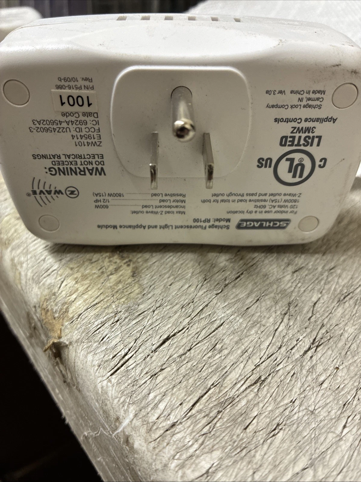 Schlage Link Fluorescent Light and Appliance Module RP100 Z-Wave Nexia - Image 3
