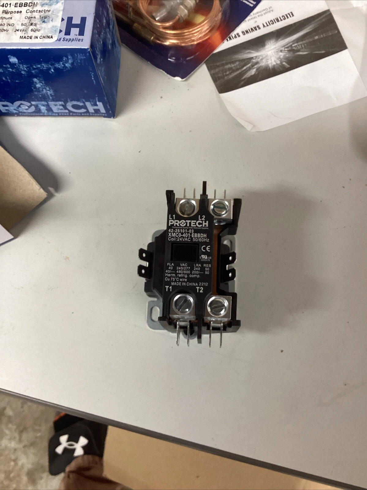 Protech Definite Purpose Contactor - 40A 1-Pole (24V coil) - 42-25101-03 - Image 2