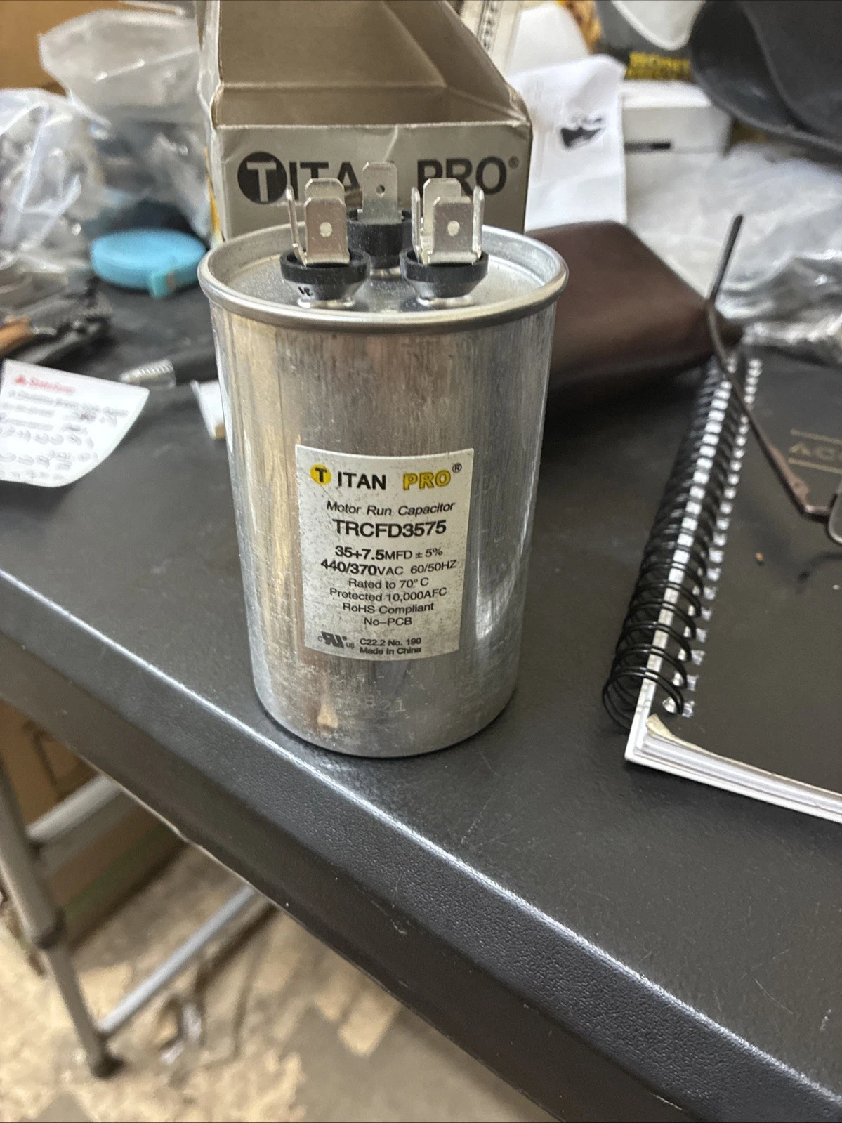 Packard TRCFD3575 Titan 440/370-Volt 35+7.5 MFD Pro Run Capacitor Round - Image 3