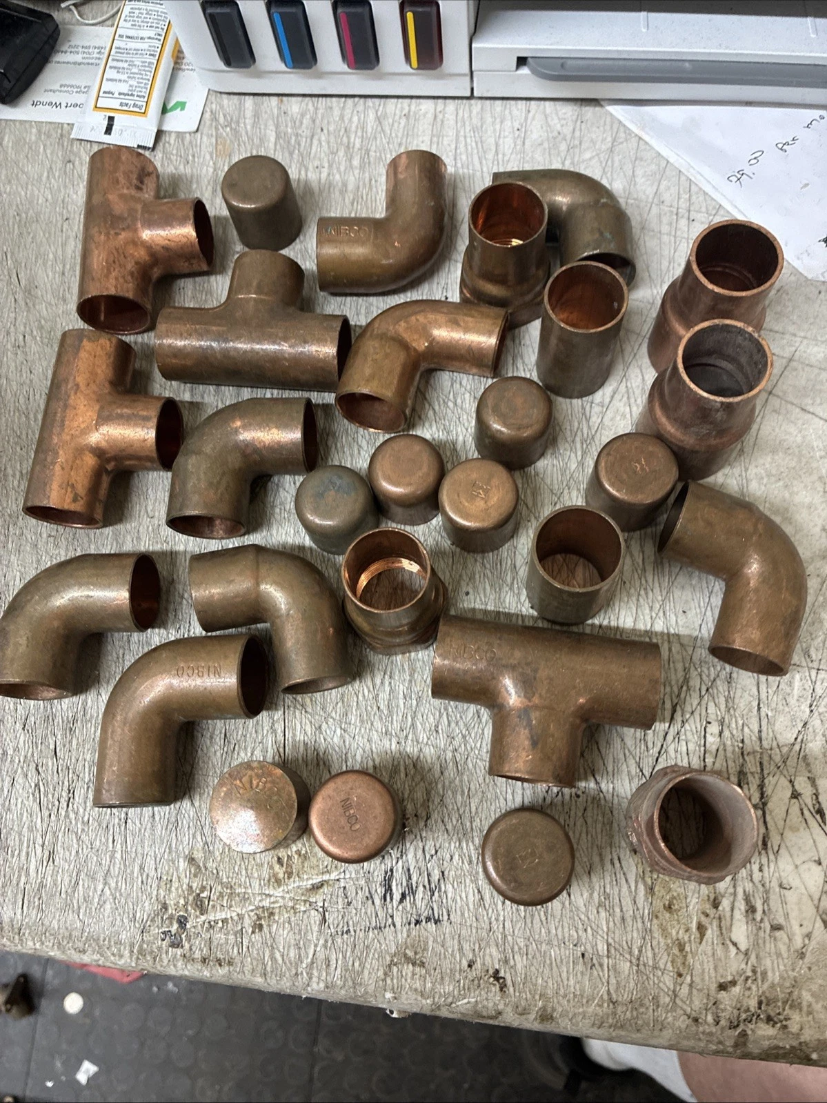 Mixed Lot of 3/4" Copper Sweat Plumbing Fittings 27 Pcs