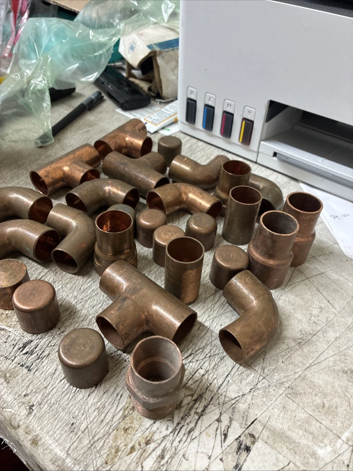 Mixed Lot of 3/4" Copper Sweat Plumbing Fittings 27 Pcs - Image 3