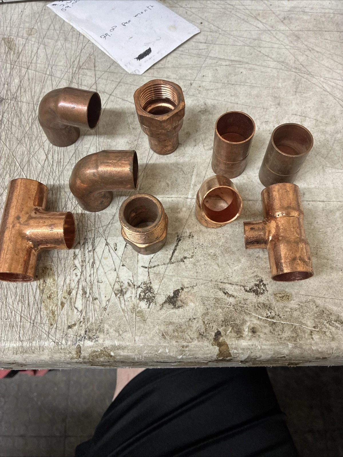 Mixed Lot of 3/4" Copper Sweat Plumbing Fittings 39 Pcs