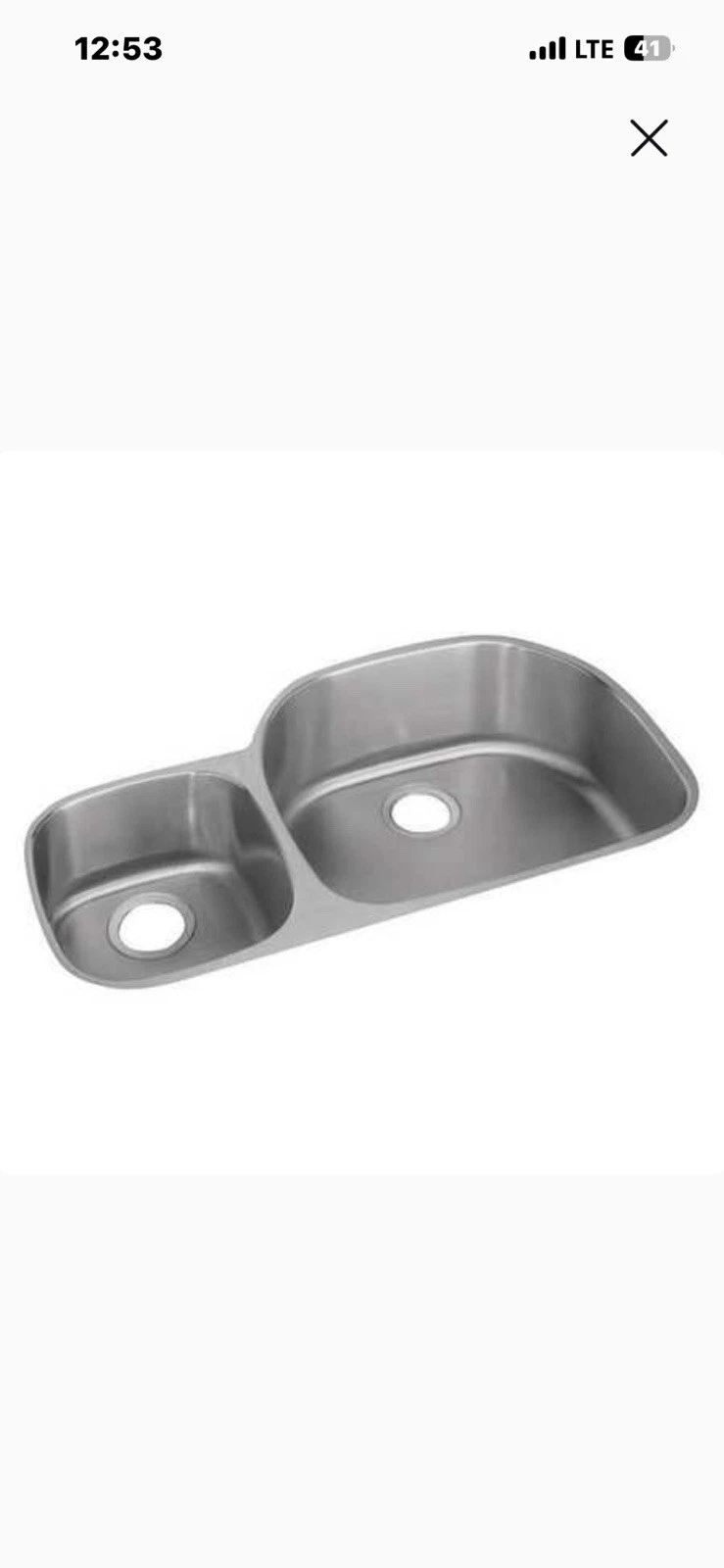 Elkay ELUH3621L Harmony Undermount 36-1/4” Dbl Basin Sink