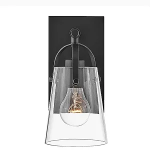 Hinkley Lighting 5130BK Foster 1 Light 10" Tall Bathroom Sconce - Black