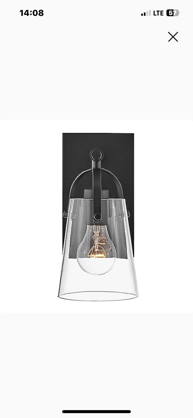 Hinkley Lighting 5130BK Foster 1 Light 10" Tall Bathroom Sconce - Black