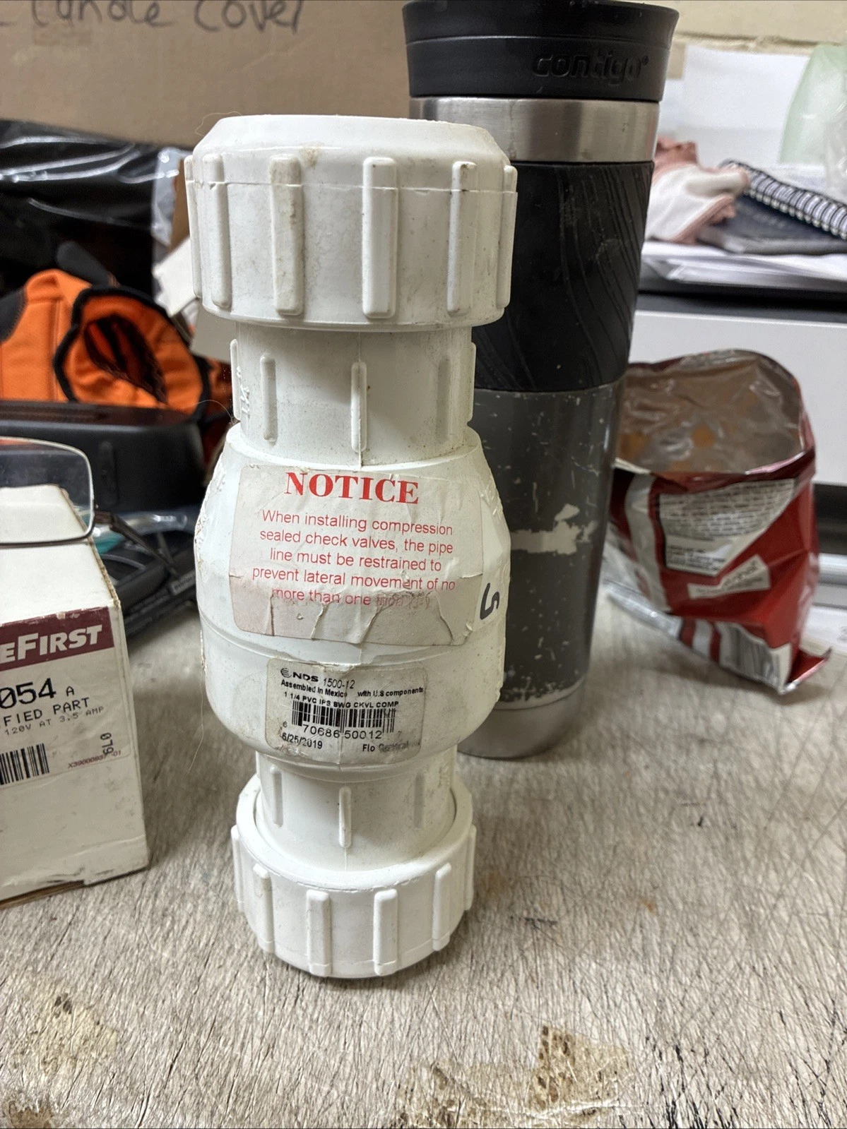Flo Control 1500-12 Swing Check Valve, 1-1/4 in IPS Compression
