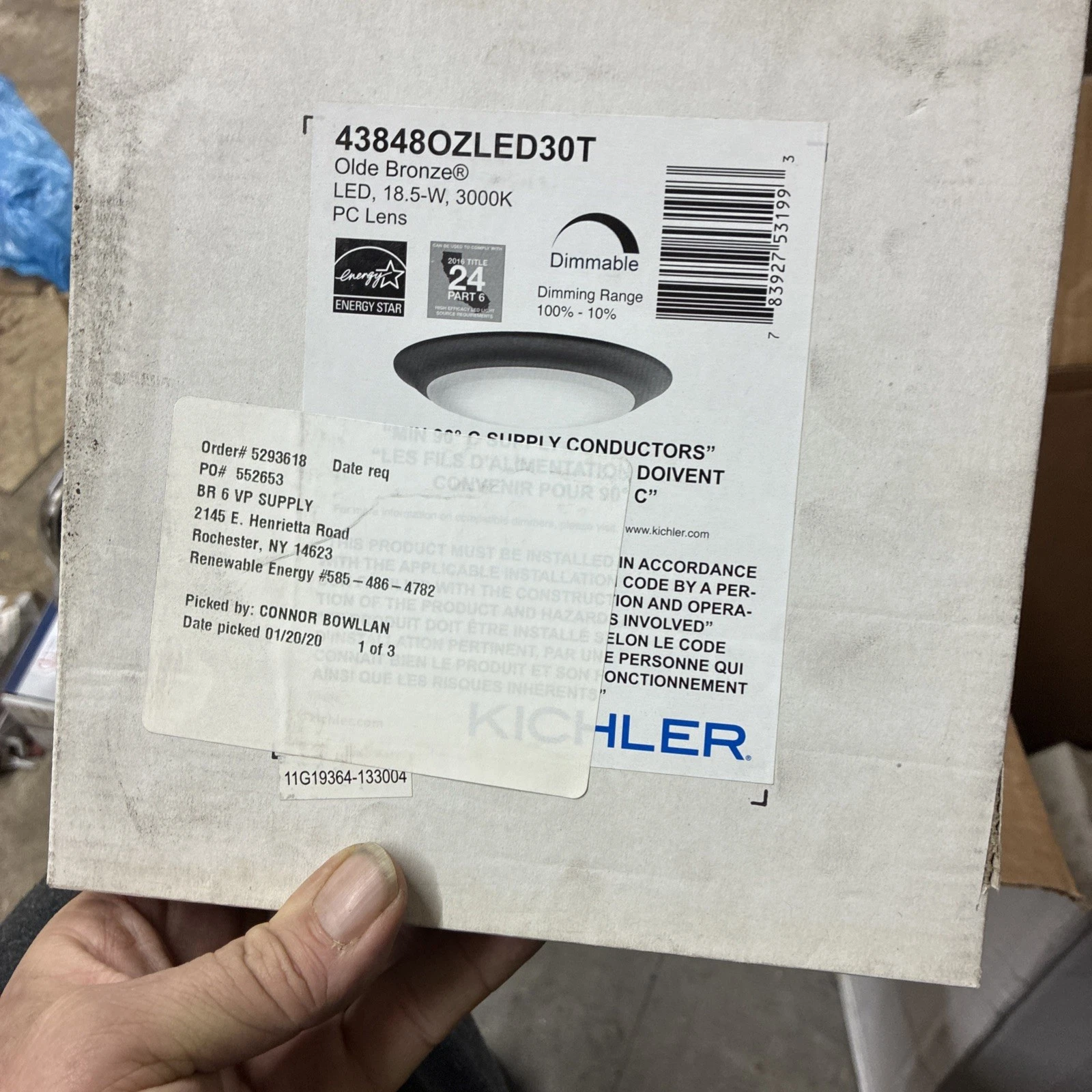 Kichler 43848LED30T Bronze Gen Ii 7.5" Led Downlight - Title 24, 3000K - Image 2