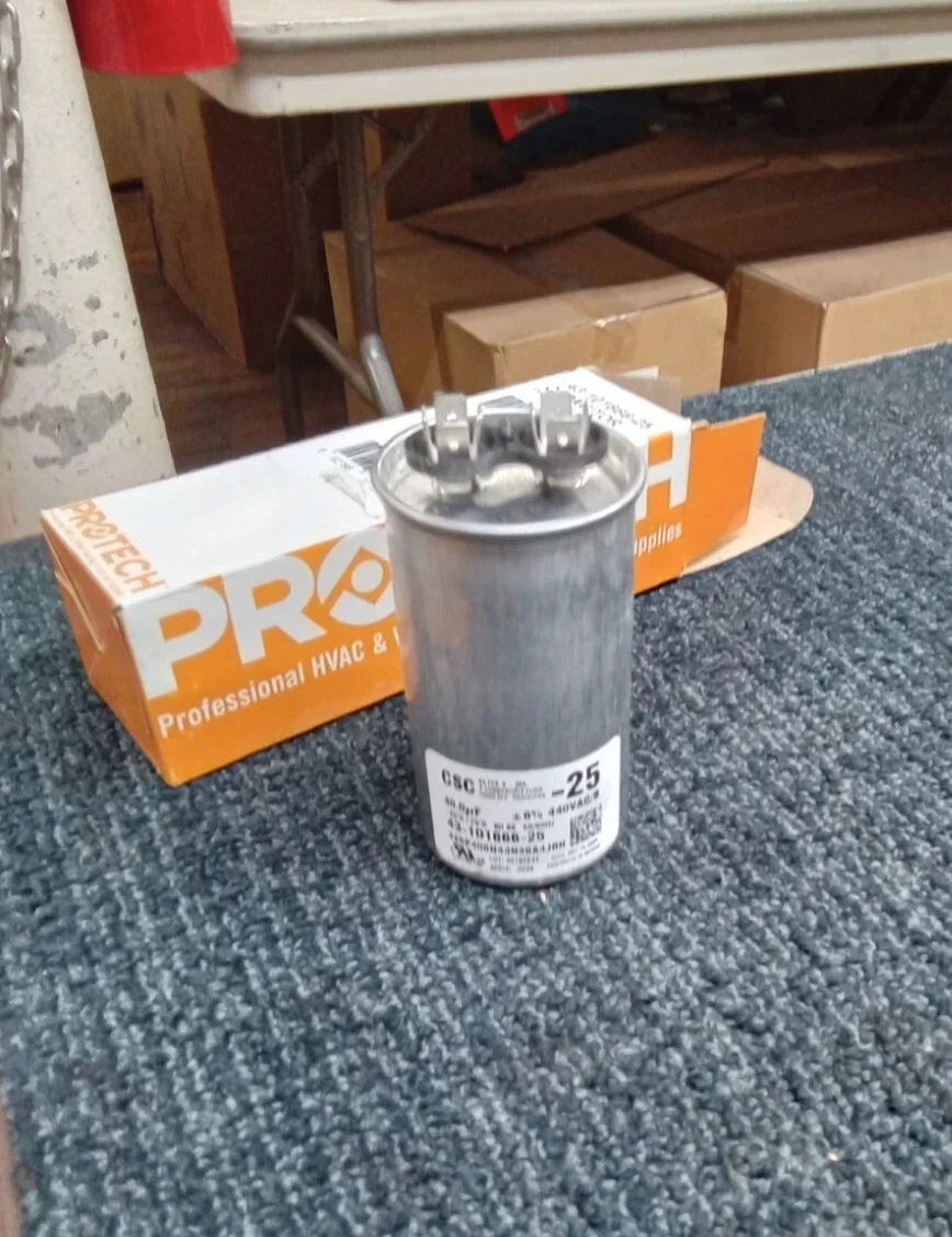 Protech Capacitor Single Round Metal Finish 40/440 43-101666-25 New
