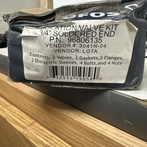 GRUNDFOS 96806135 3/4" BRONZE DIELECTRIC ISOLATION VALVE PAIR LEAD FREE SWEAT