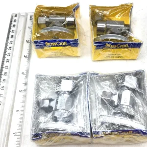 BrassCraft Lot of 2 Sweat Straight Stop 1/2" R14C, Compr Angle Stop OCR19XC NIP