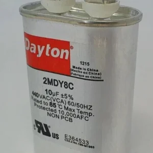 Dayton 2MDY8C 10MFD Oval 440VAC(VCA) capacitor