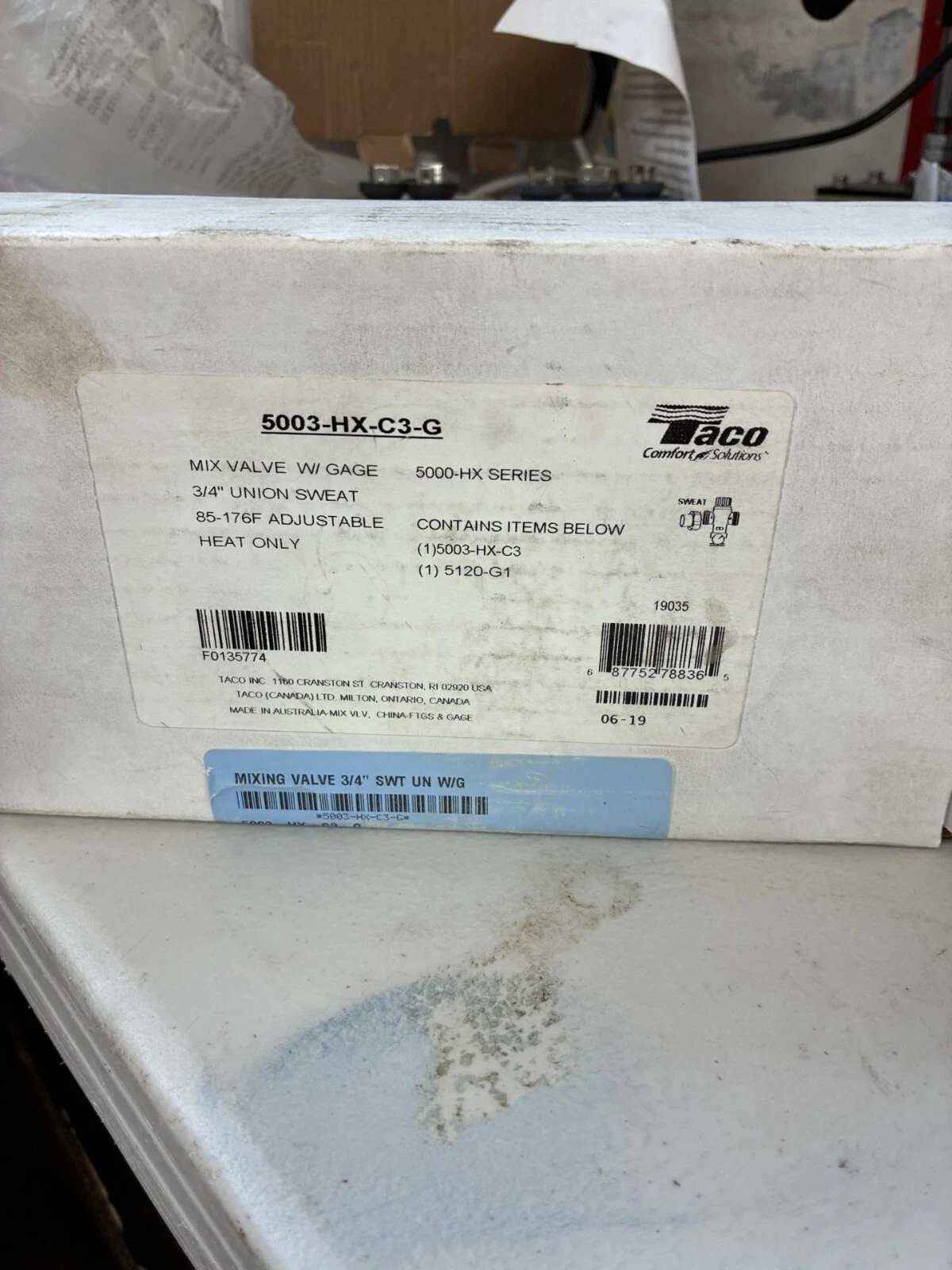 Taco 5003-HX-C3-G 3/4''UN SWT MIX Valve with gauge 5120-G1