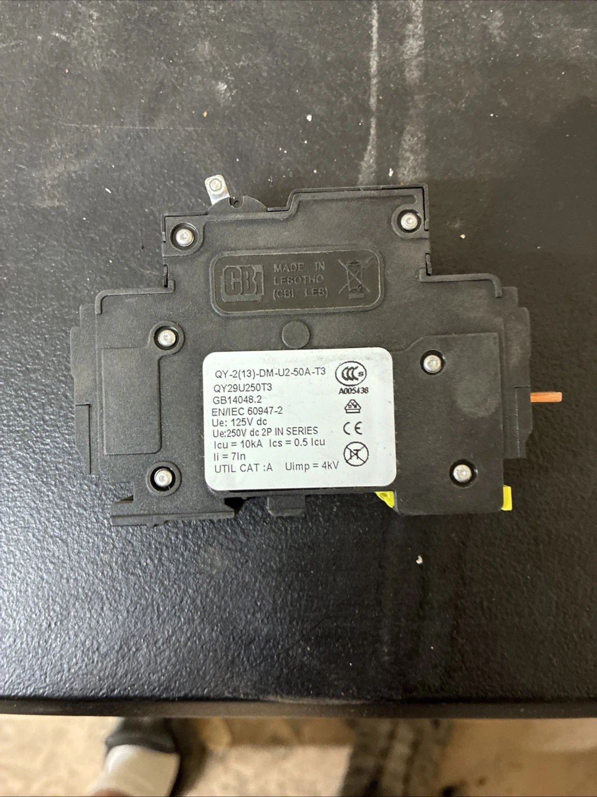 Midnite Solar, Breaker, 50 Amp, 300Vdc, Din Rail Mount, MNEPV50-300