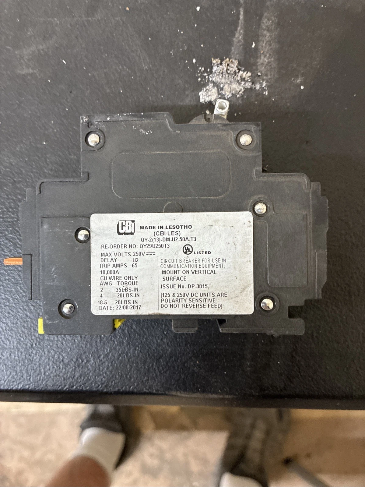 Midnite Solar, Breaker, 50 Amp, 300Vdc, Din Rail Mount, MNEPV50-300 - Image 3