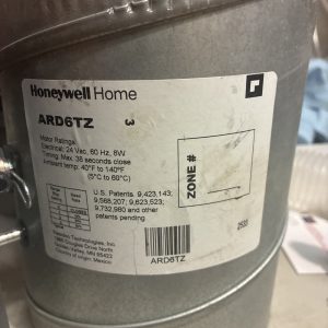Honeywell ARD6TZ Motorized Round HVAC Zone Duct Damper Metal
