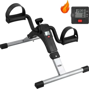 Mini Exercise Bike Folding Under Desk Bike Foot Pedal Exerciser Arm/Leg Peddler
