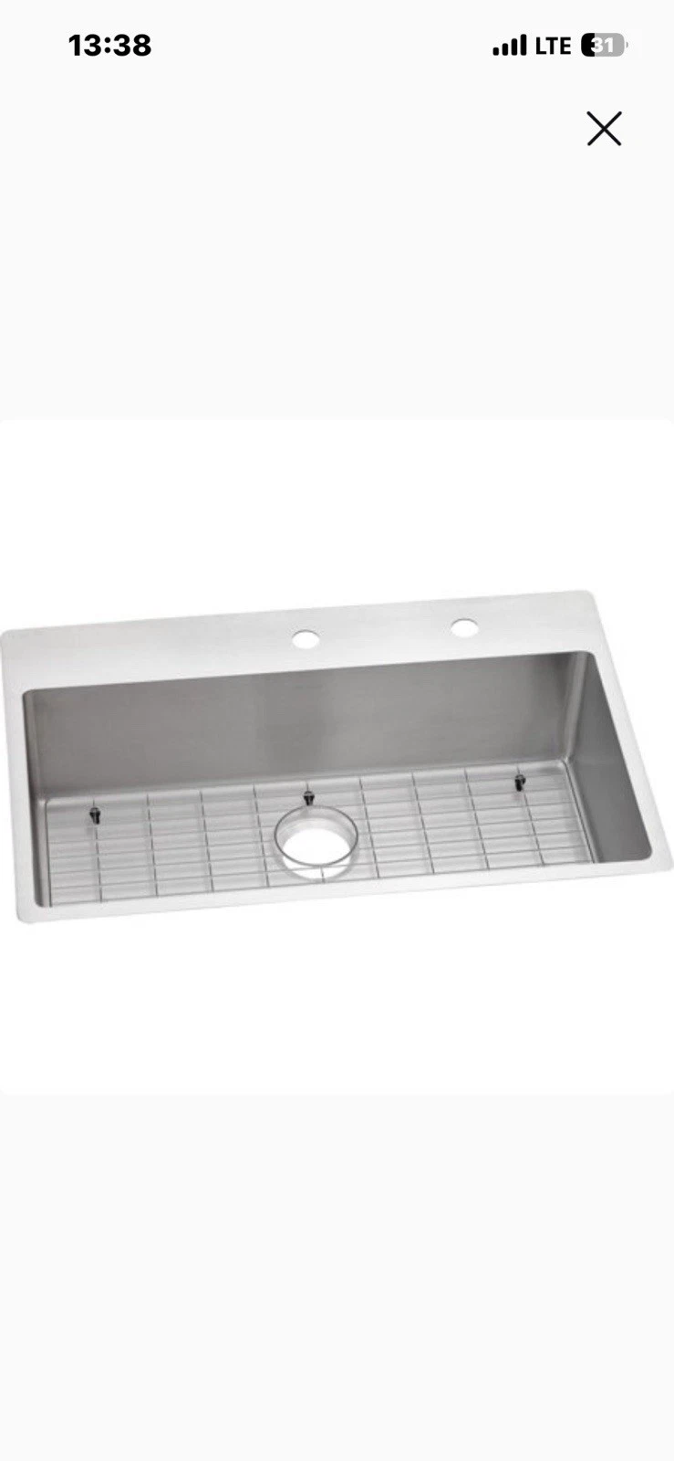 Elkay ECTSRS33229TBG Crosstown 33" Drop-In / Undermount Single - 2 Far Right