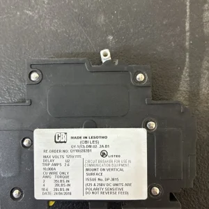 Midnite Solar MNEPV2 Circuit Breaker 2A 150VDC 1-Pole DIN Mount