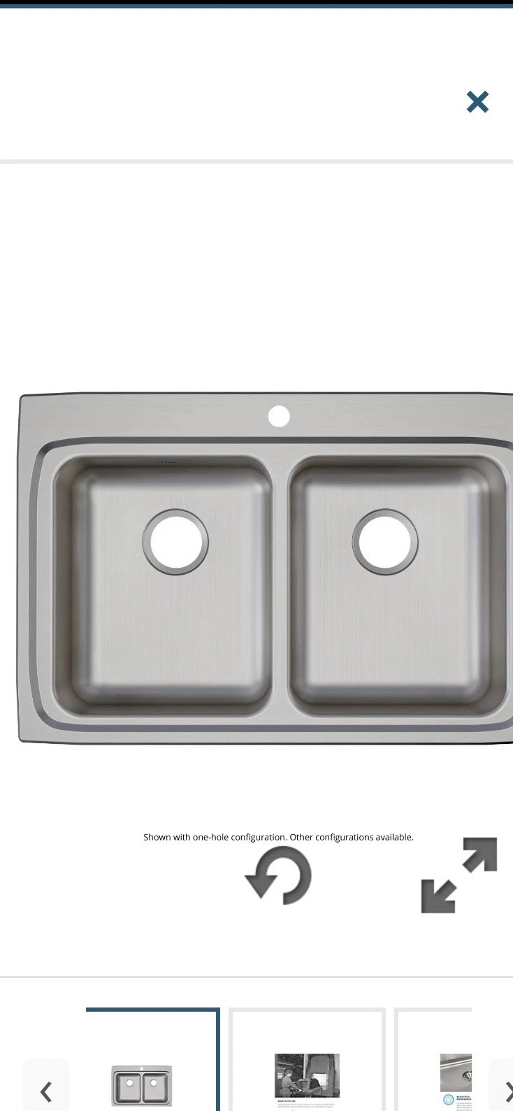 Elkay Lustertone Classic LRAD3322654 33”x22”x6.5” ADA 4 Hole Equal Double Sink
