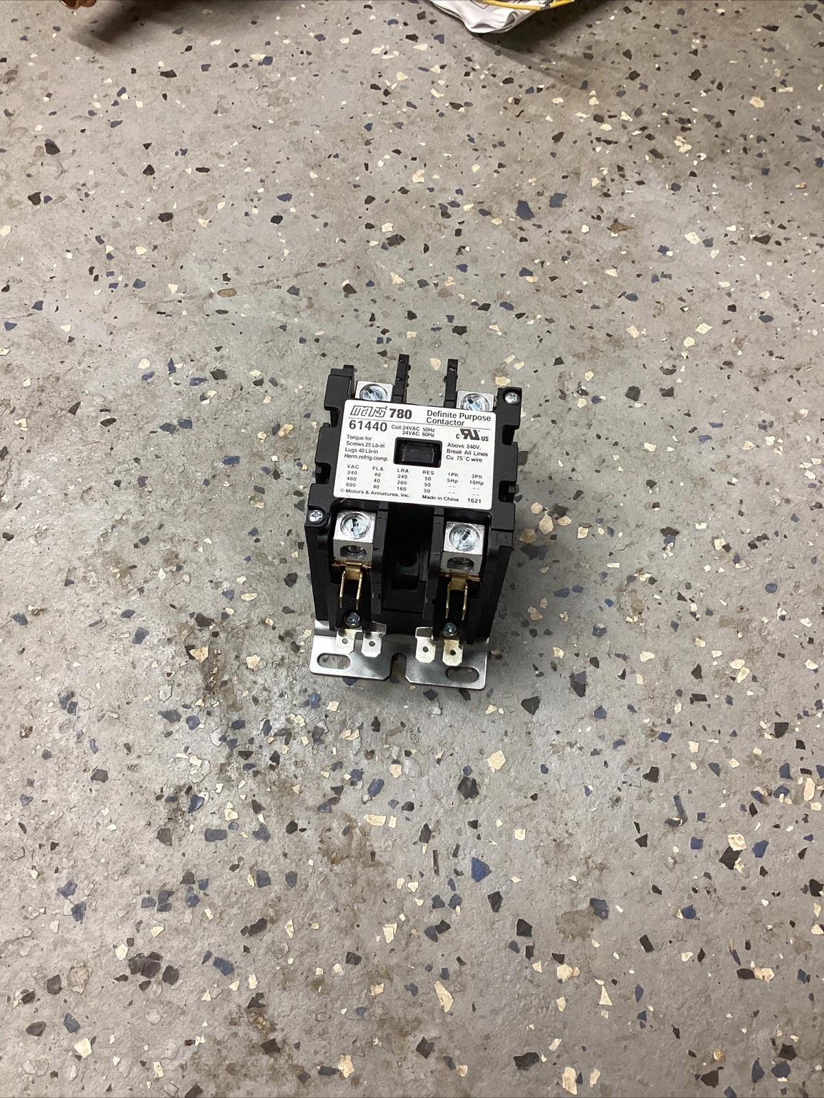 Mars 780 Definite Purpose Contactor 61440 24VAC 240V! No Box