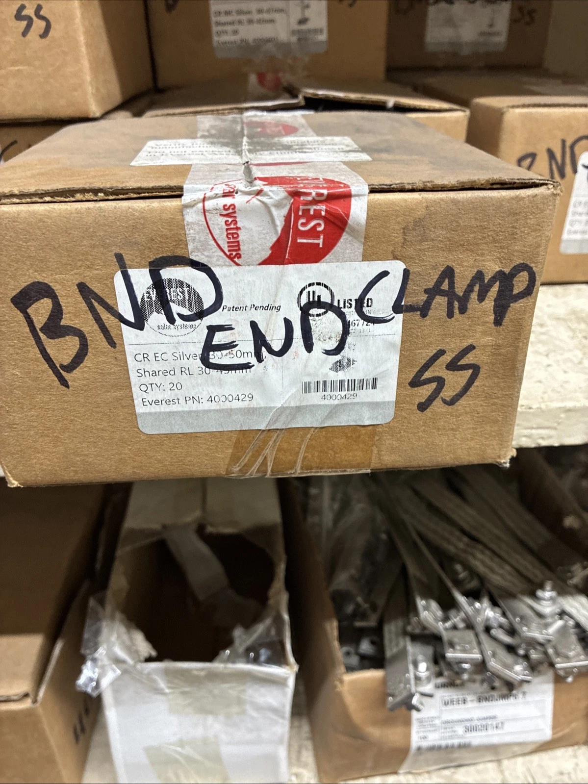 Everest BND End Clamps SS, CR EC Silver, 30-50 mm (20ea)