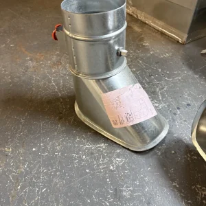 6" Round Air Duct Tap with HD Damper Uncrimped End. To Tap Onto Round Pipe