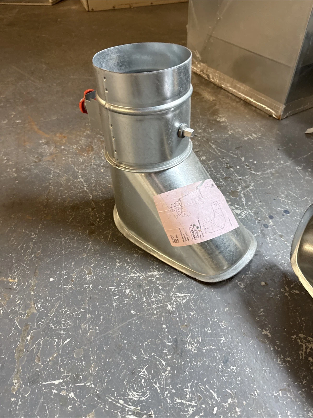 6" Round Air Duct Tap with HD Damper Uncrimped End. To Tap Onto Round Pipe