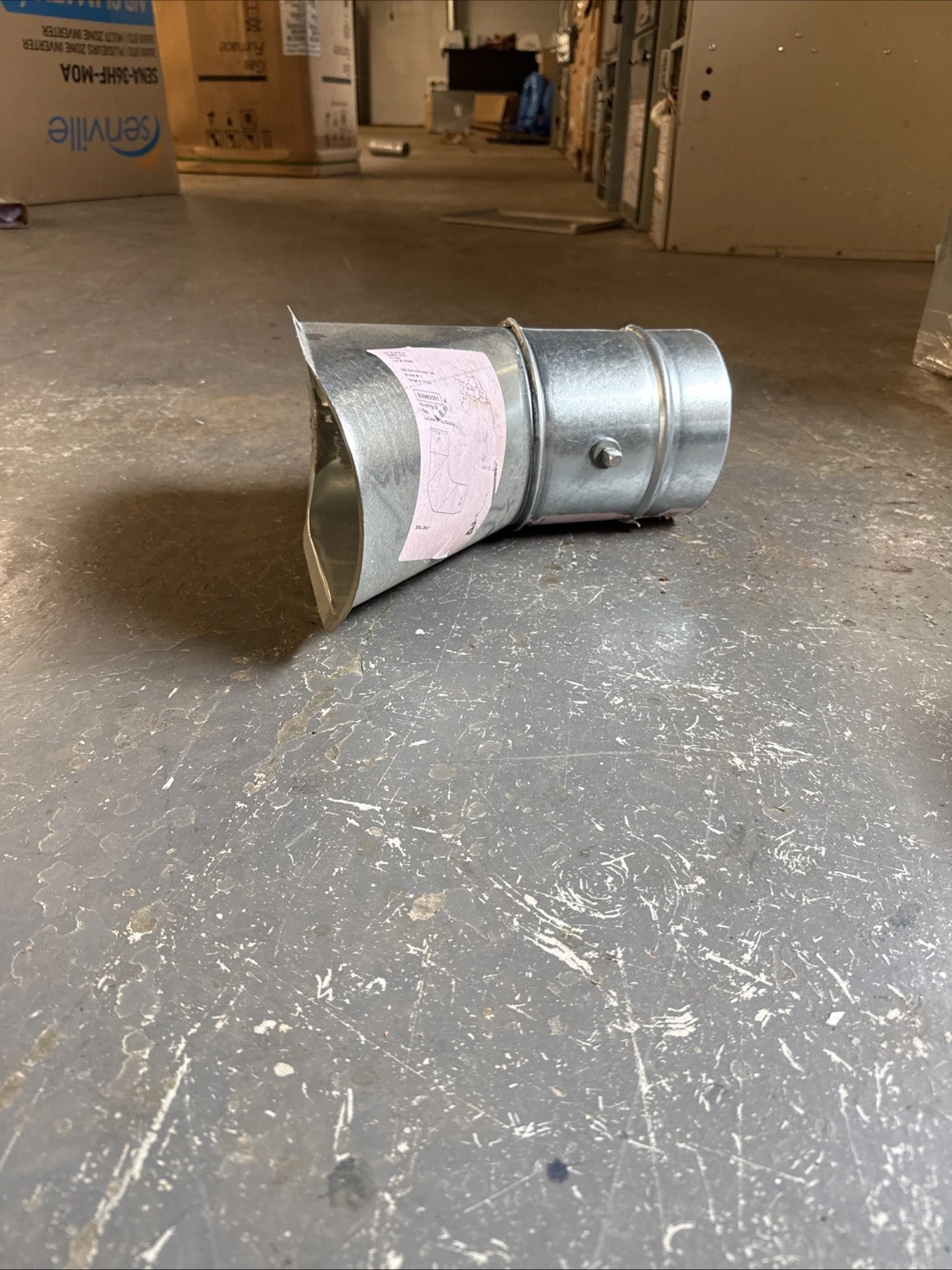 6" Round Air Duct Tap with HD Damper Uncrimped End. To Tap Onto Round Pipe - Image 2