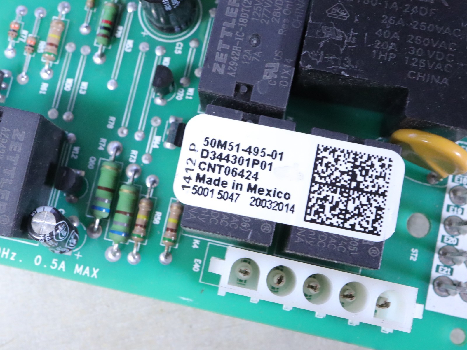 TRANE American Standard D344301P01 Control Circuit Board 50M51-495 CNT06424 - Image 3